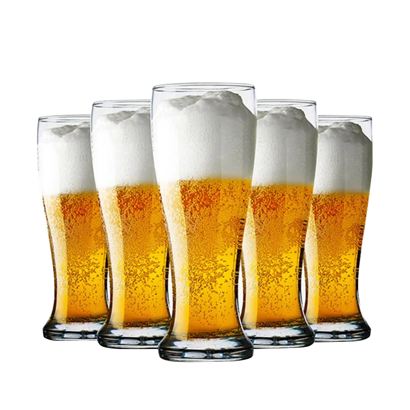 Home Bar Supplies - 2 個小麦ビールカップヴァイツェングラス個性クラフトビールマグクリスタルカップジュースタンブラー箸置き家庭用バー用品