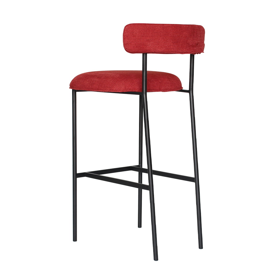 Home Bar Seating - # モダンな北欧風レザーカバー、メタルレッグ、深座り、ハイレッグ、コンテンポラリースタイルのバースツールチェア（家庭用、商業用バー、ホテル用）