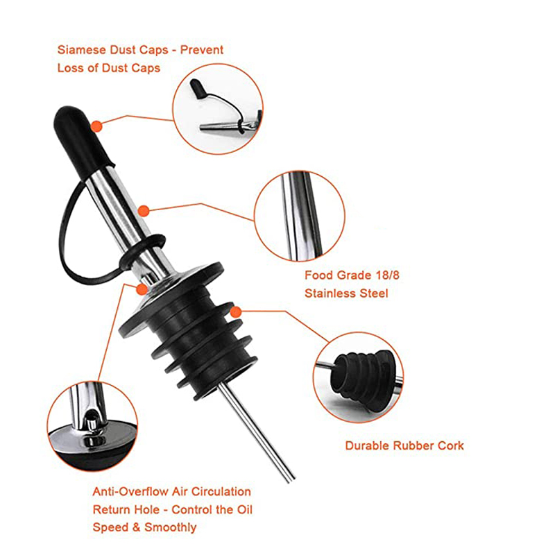 ステンレススチール製スピードポアラー注ぎ口、テーパー付き、ゴ - Speed Pourer Cap のレビューと価格