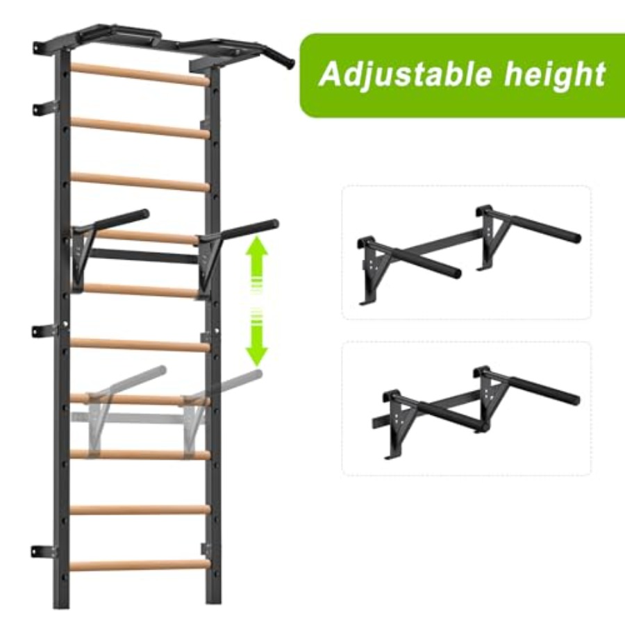 壁掛け体操用ストールバー 2x2 スウェーデンラダー 1穴付 - Home Bar And Gym のレビューと価格