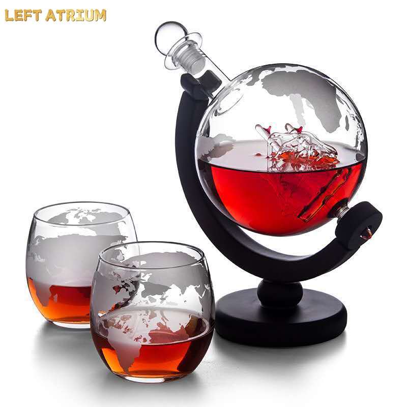 ガラス球形デカンター、ウイスキーセット、ホウケイ酸ガラス製ス - Decanter Globe Set のレビューと価格
