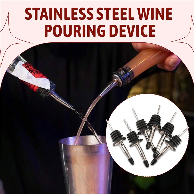 6個入りステンレス製注ぎ口、スピードポアラー、酒瓶用注ぎ口、 - Speed Pourer Cap のレビューと価格