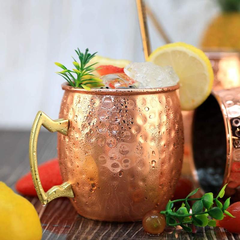 ミュールマグ ステンレス鋼製 ハンマード銅メッキ 多用途ドリ - Mule Copper Mug のレビューと価格