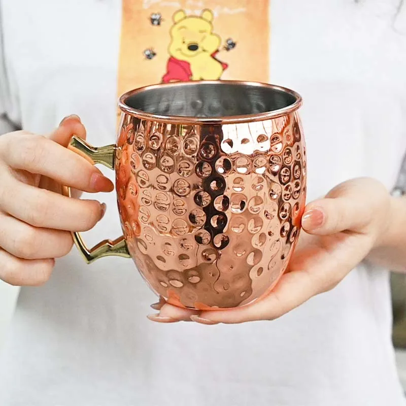 ミュールマグ ステンレス鋼製 ハンマード銅メッキ 多用途ドリ - Mule Copper Mug のレビューと価格