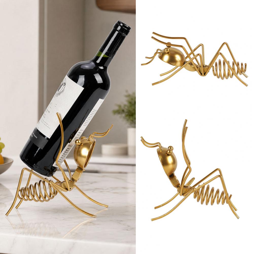 頑丈な金属製ワインスタンド、ユニークなワインボトルホルダー、 - Home Bar Stand のレビューと価格