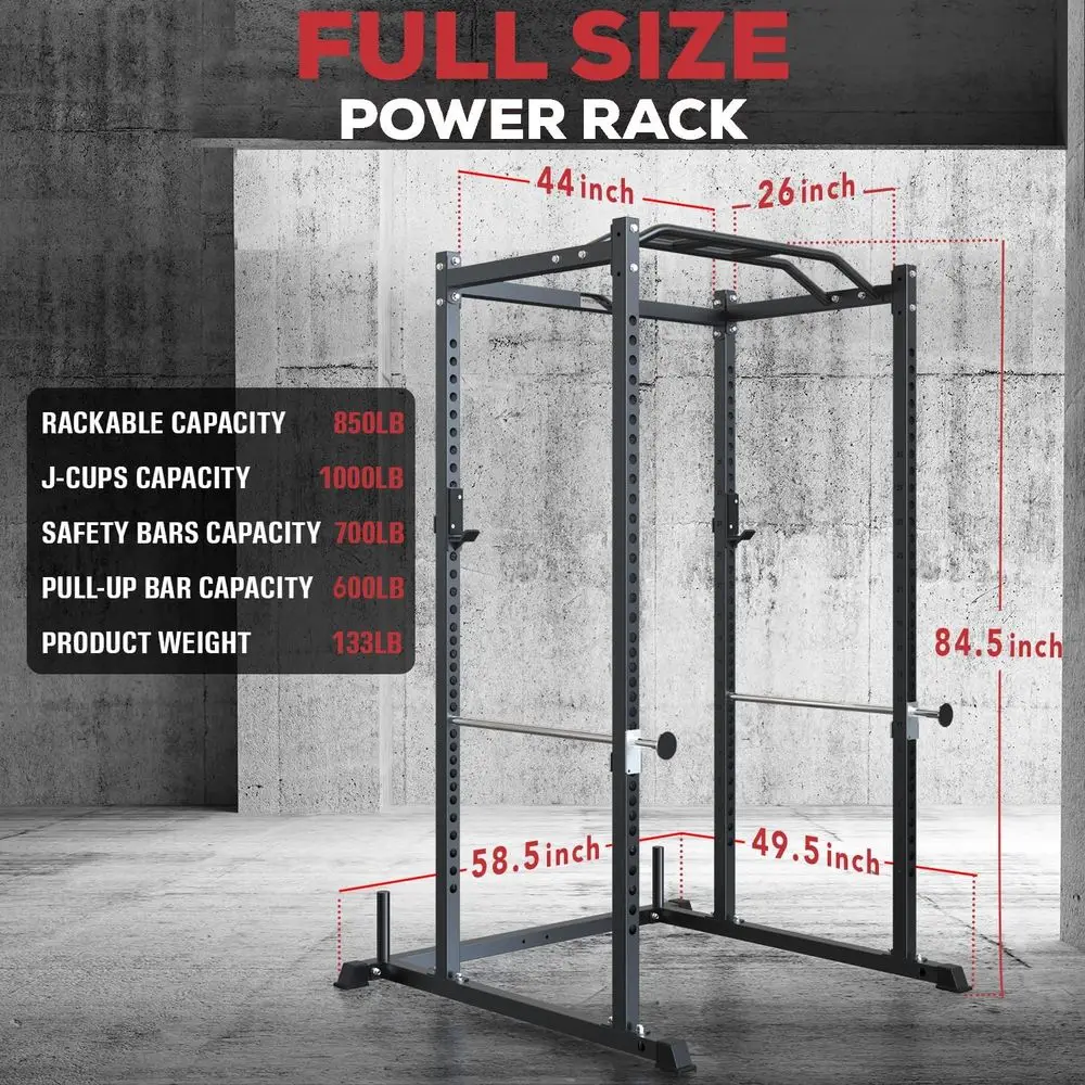 多機能スクワットラック（頑丈な安全バーとJフック付き）-オプ - Home Bar And Gym のレビューと価格
